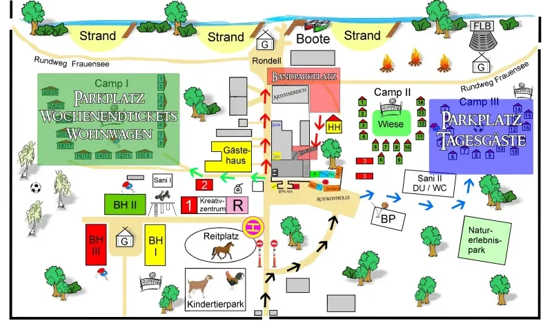 Karte des Festivalgeländes